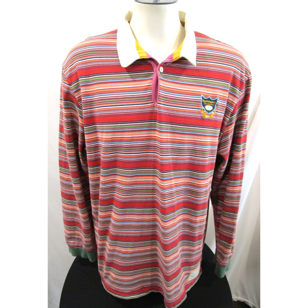 Canterbury of New Zealand Quadrangular Tournament LS Rugby Polo Shirt Men XXL